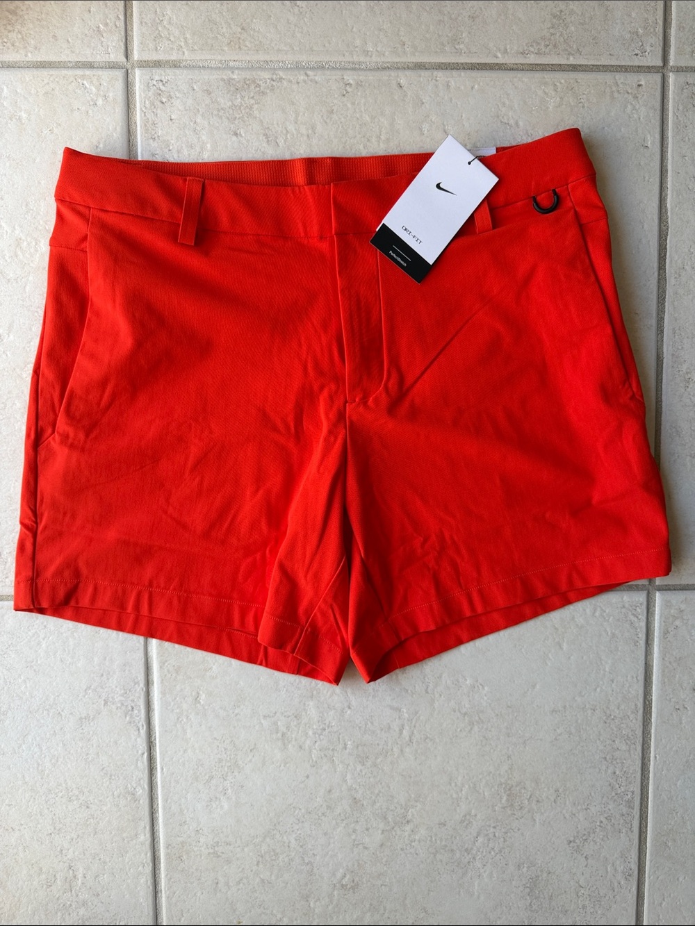 NWT Nike Men’s Bright Orange/Red Stretch Athletic Shorts